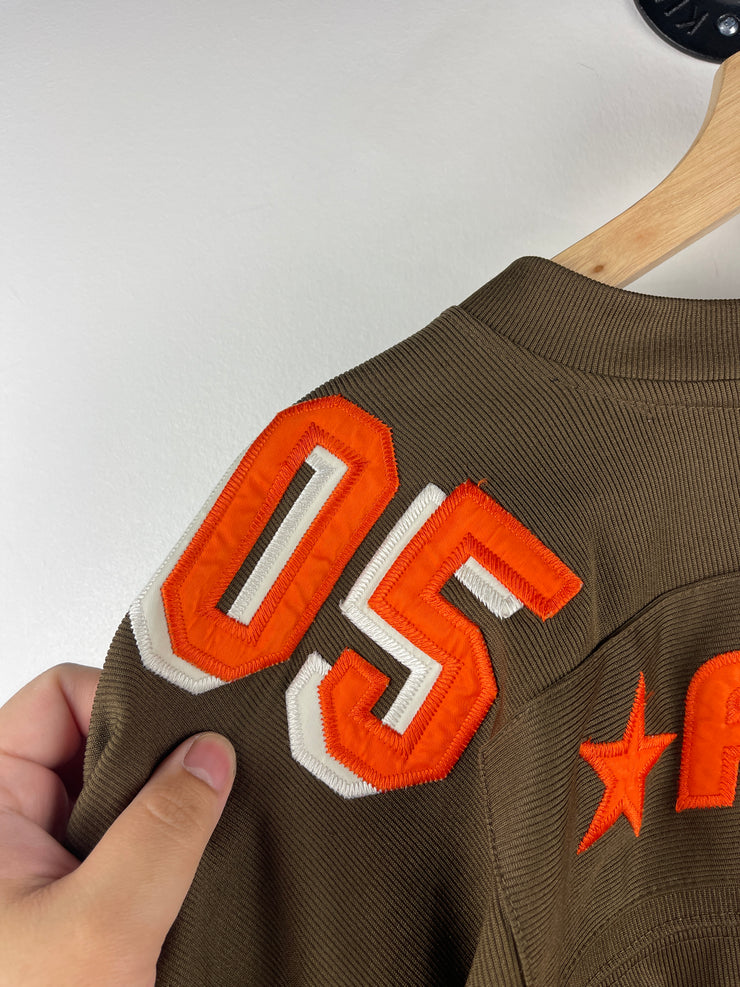 Vintage Y2K Fubu Embroidered Brown & Orange Football Jersey