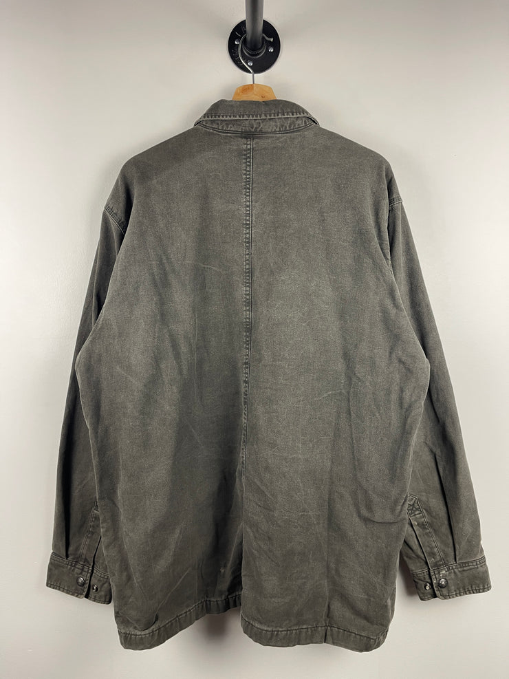 Vintage Carhartt Blanket Lined Faded Black Button Up Long Sleeve Shirt
