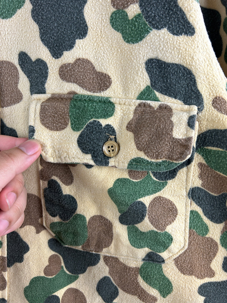 Vintage 80s Woolrich Camo Long Sleeve Button Up Shirt