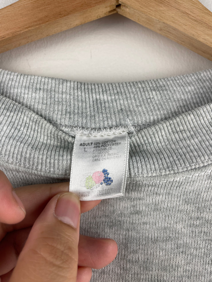 Vintage 90s Syracuse University Embroidered Grey Crewneck