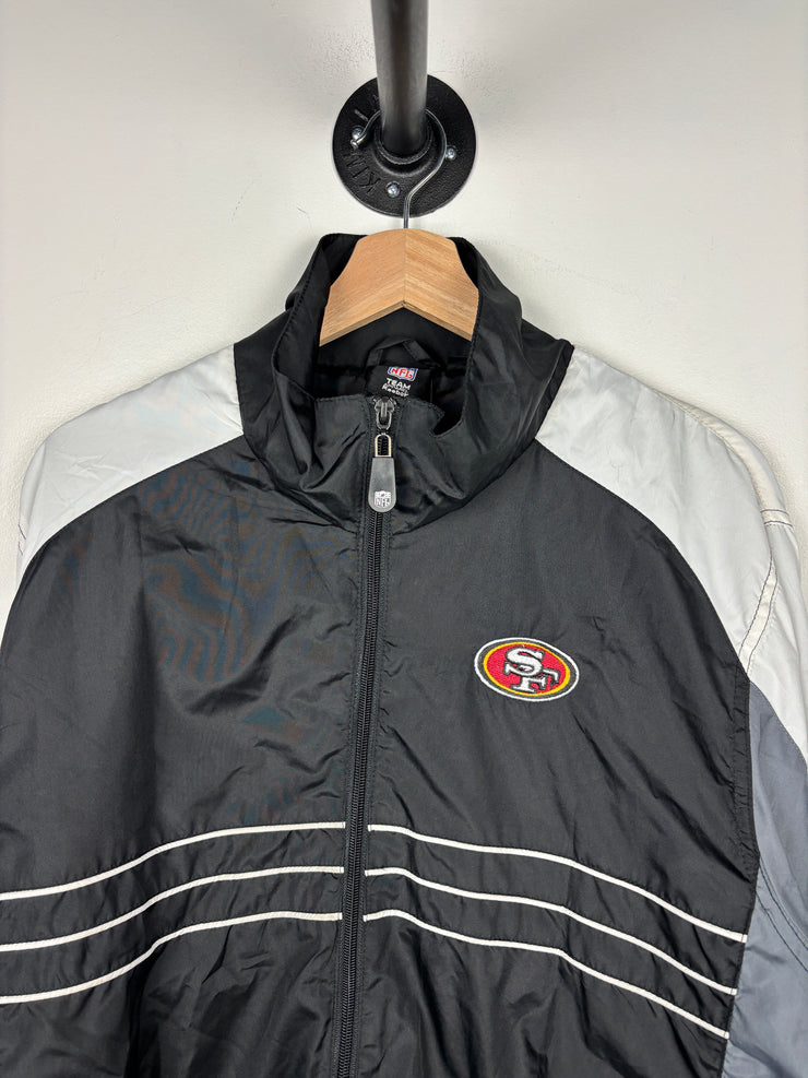 Vintage NFL Reebok San Francisco 49ers Black Windbreaker