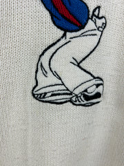 Vintage 90s Disney Mickeys Golf Club Goofy White Knit Sweater
