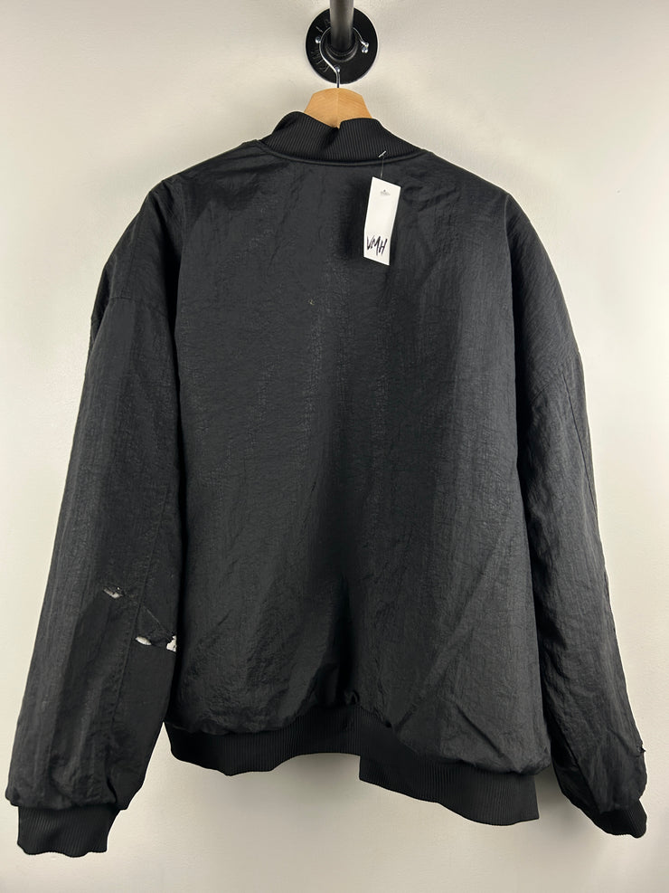 Vintage 90s Nike Swoosh Black & Red Reversible Bomber Jacket
