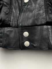 Vintage 90s Jeff Hamilton Dodge Viper Leather & Satin Reversible Jacket