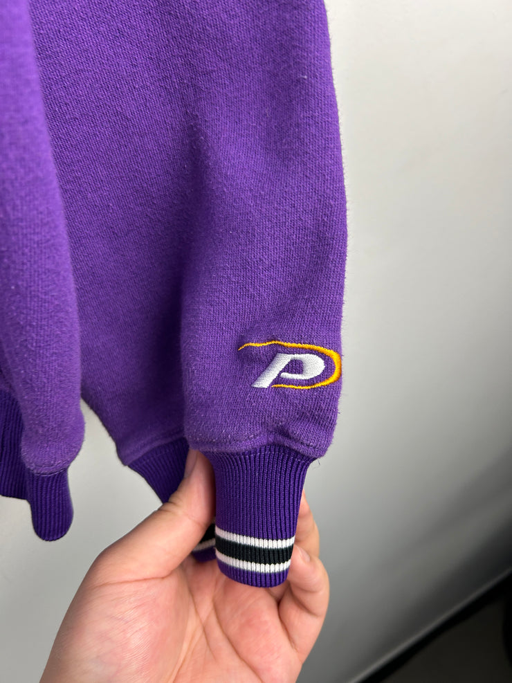 Vintage 90s NFL Pro Players Minnesota Vikings Embroidered Purple Crewneck