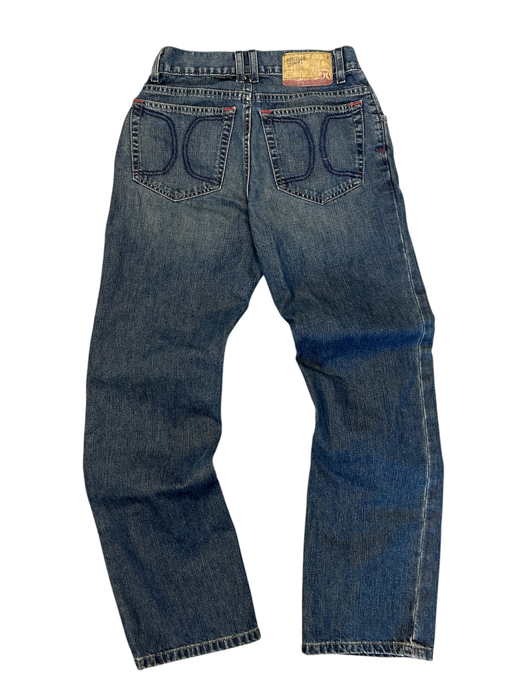 Vintage Y2K Hurley Embroided Dark Wash Blue Denim Jeans