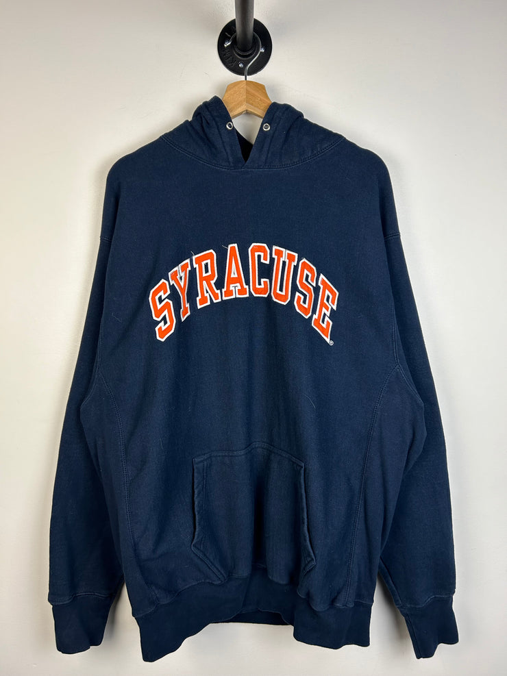 Vintage Y2K Steve & Barrys Syracuse Spellout Navy Hoodie