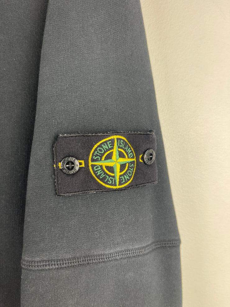 Stone Island Patch Black Mock Neck Crewneck