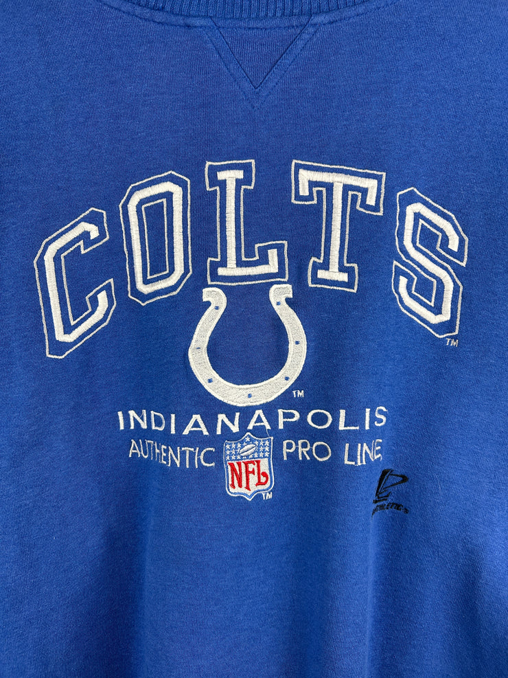 Vintage 90s NFL Logo Athletic Indianapolis Colts Pro Line Embroidered Blue Crewneck