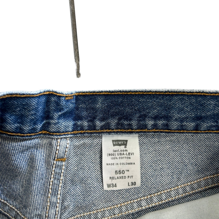 Vintage Levis 550 Light Wash Blue Denim Shorts