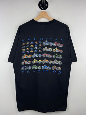 Vintage American Tradition Motorcycle Black Tee