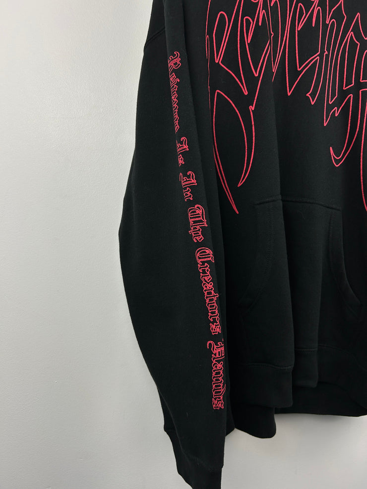 Revenge Outline Arch Logo Black Hoodie