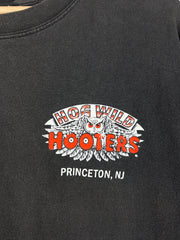 Vintage 90s Hooters Princeton Hog Wild Black Tee