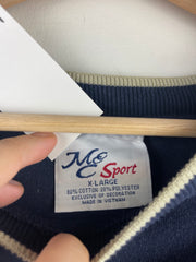 Vintage 90s Golf Player Embroidered Navy Crewneck