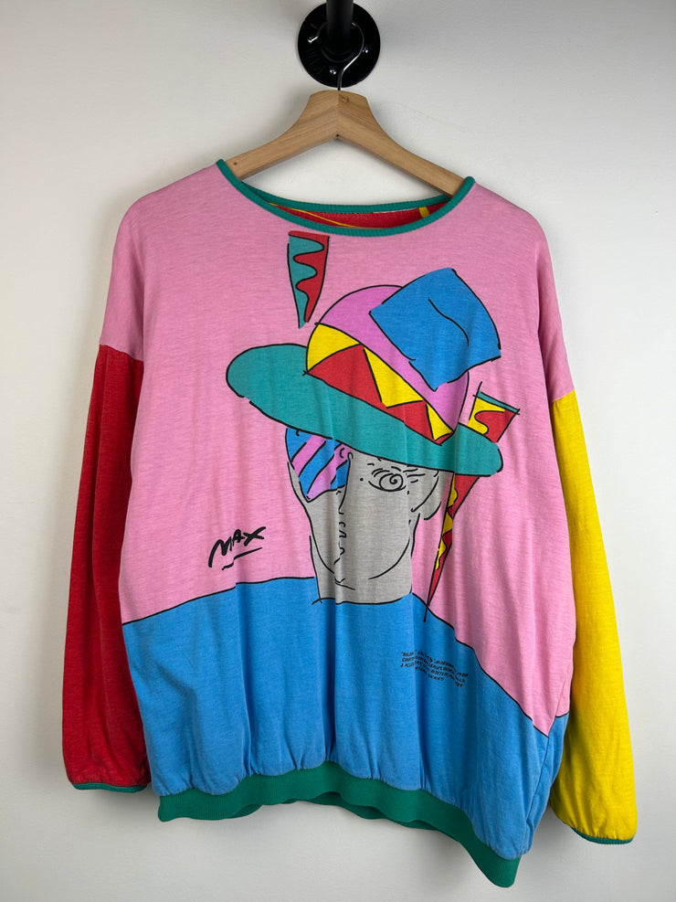 Vintage 1988 Max Peters Art Reversible Crewneck