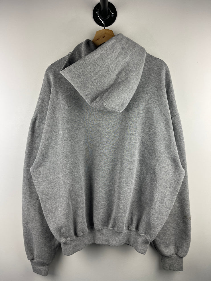 Vintage 90s Russell Athletic Blank Grey Zip Up Hoodie