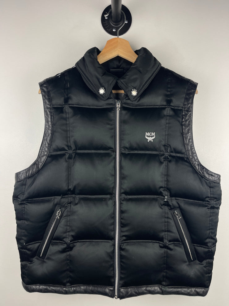 MCM Black Down Filled Puffer Vest