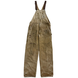 Vintage Carhartt Double Knee Light Brown Overalls R01 BRN
