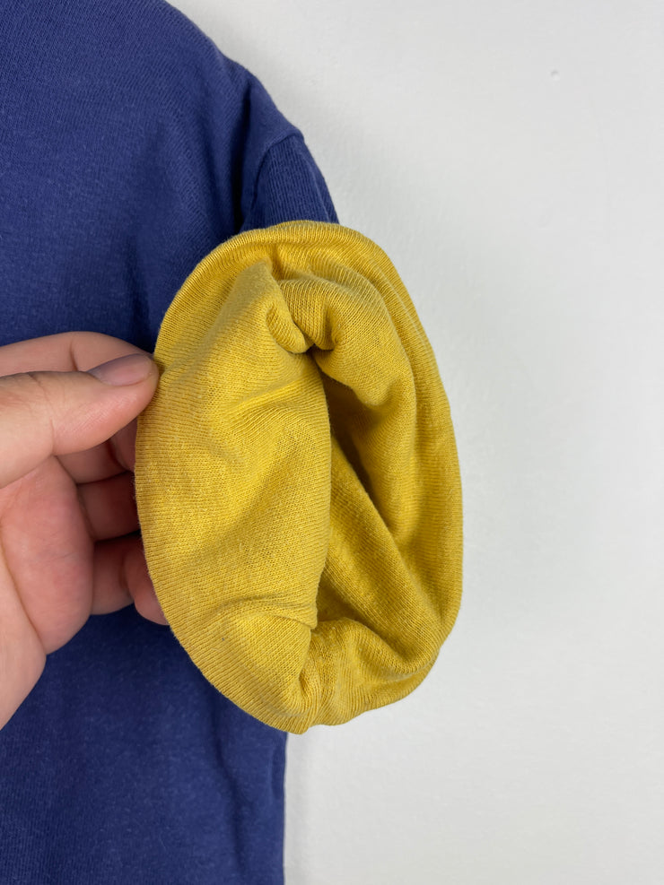 Vintage 60s Pacific Athletic Company Double Face Phoenix College Blue & Yellow Tee