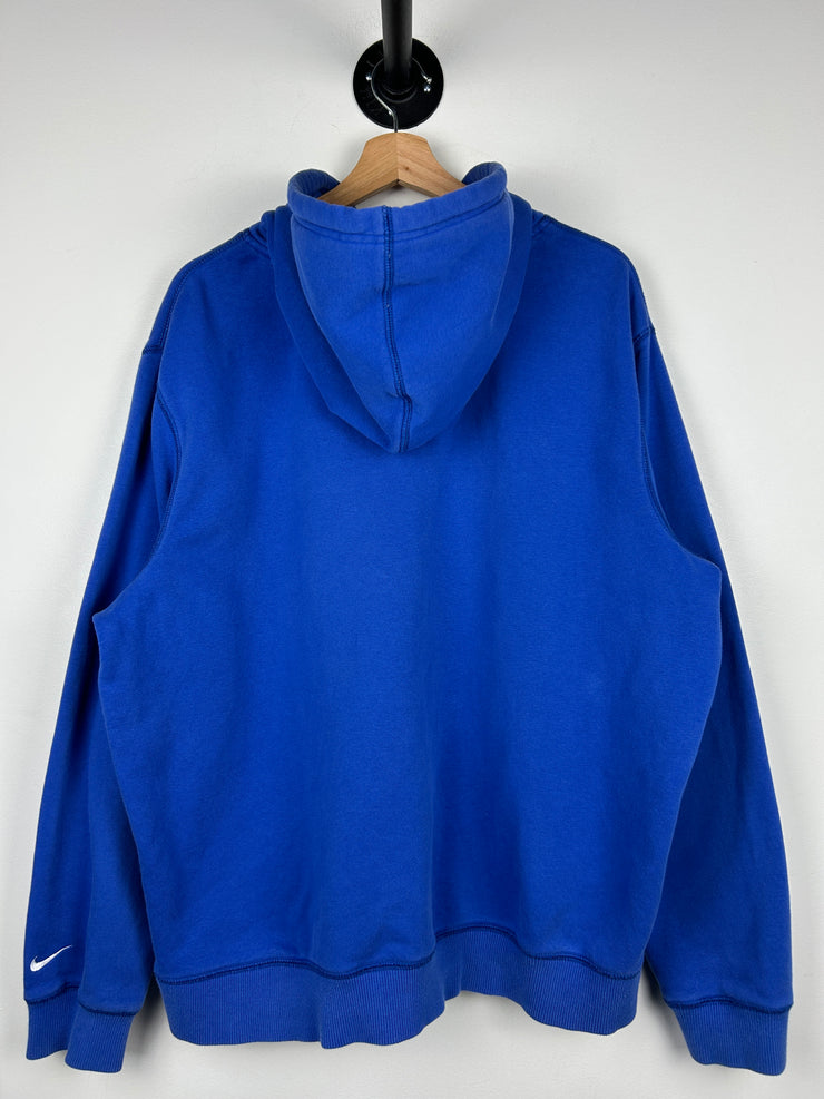 Vintage Nike Spellout Embroidered Blue Hoodie