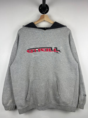 Vintage 90s O'Neil Surf Puff Print Grey Hoodie