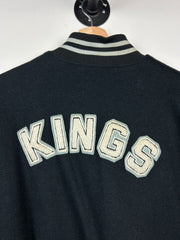 Vintage 80s NHL Shain Los Angeles Kings Black Leather Varsity Jacket