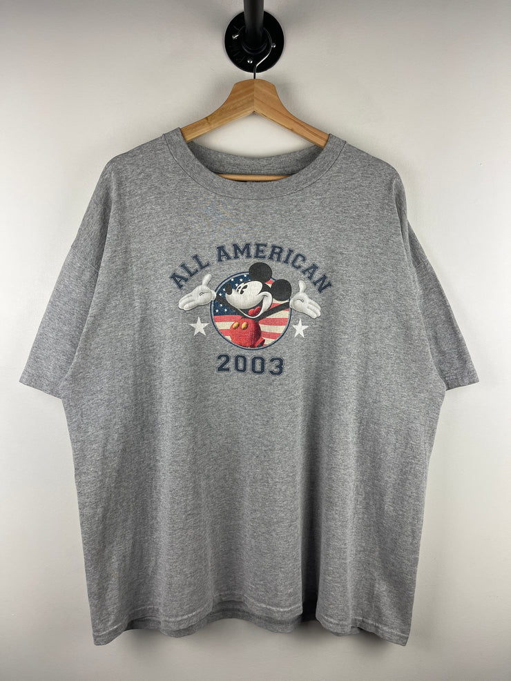 Vintage Disney Mickey Mouse All American Grey Tee