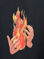 Off White Fire Hands Black Crewneck