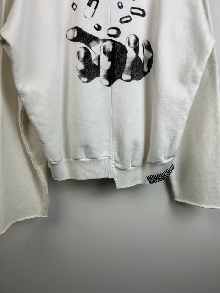 Off White Pills Print White Hoodie