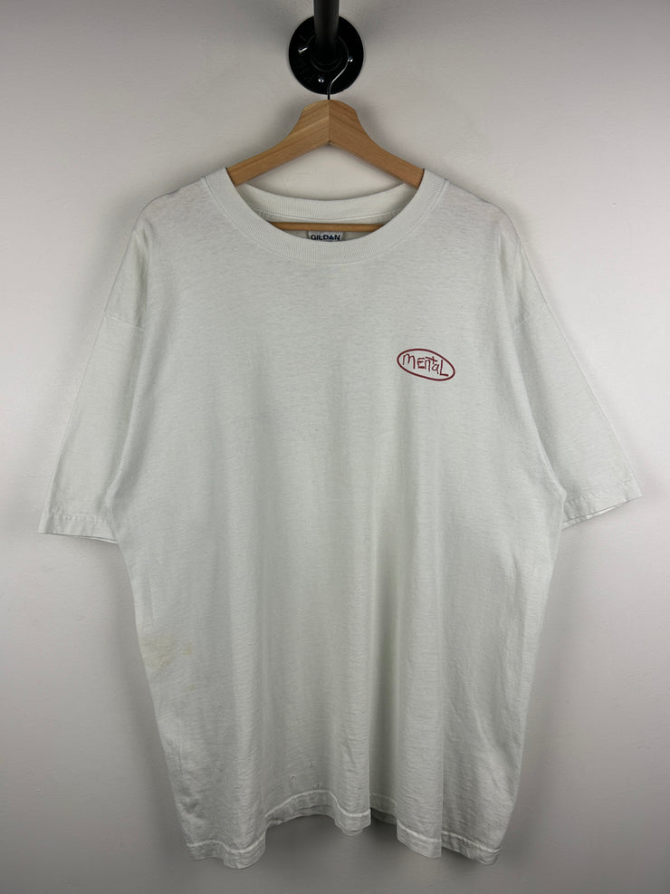 Vintage 90s Mental Girl White Tee