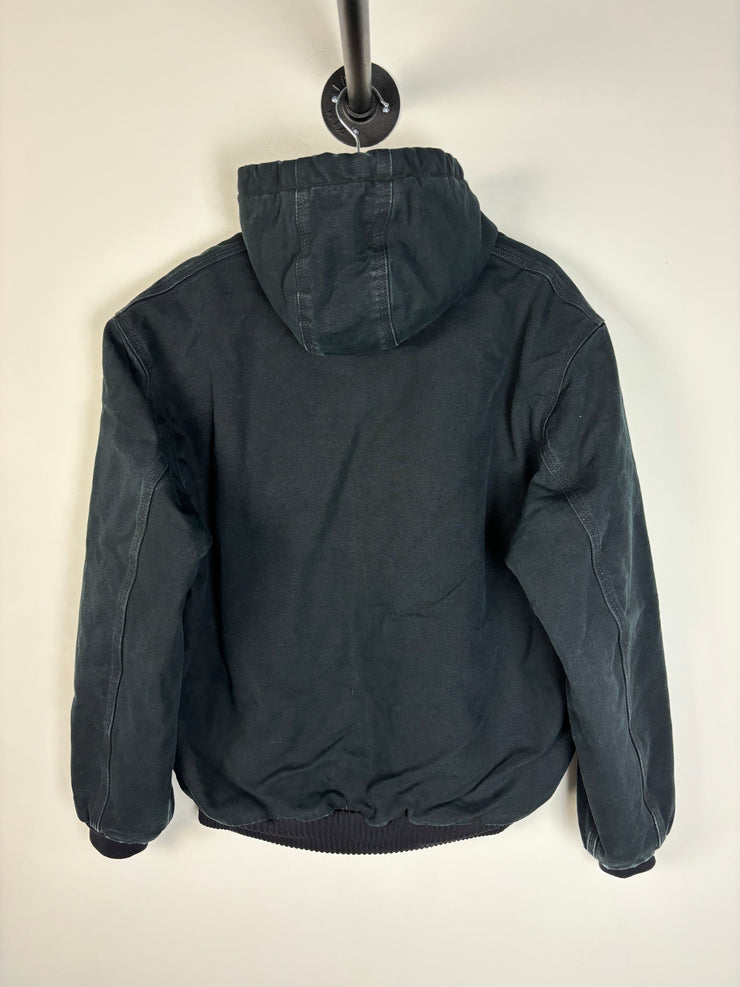 Vintage Y2K Carhartt Active Black Hooded Jacket J140 BLK