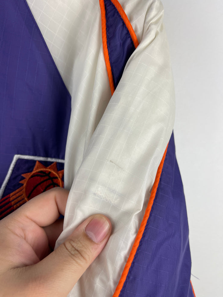 Vintage 90s NBA Pro Player Phoenix Suns Purple & Black Insulated Hooded Jacket