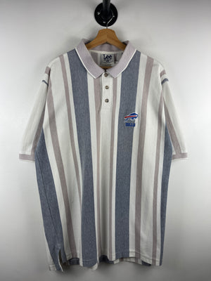Vintage 90s NFL Lee Sport Buffalo Bills Striped Polo Shirt