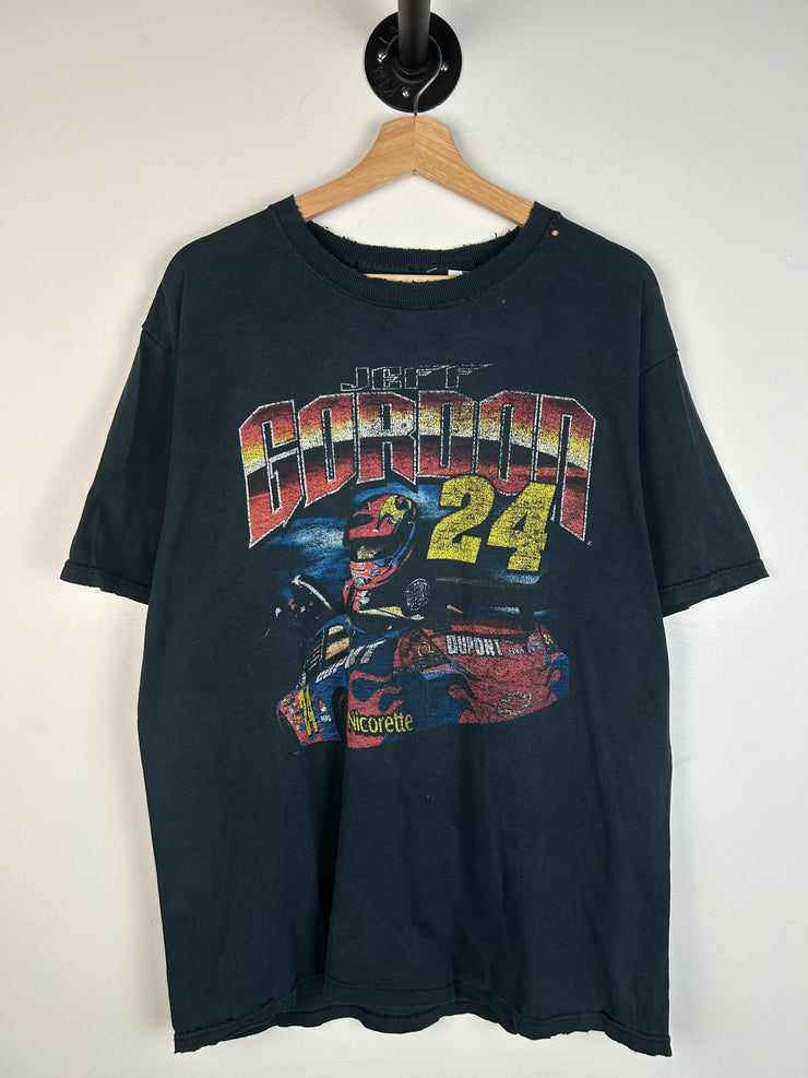 Vintage Y2K Nascar Jeff Gordon Dupont Thrashed Black Tee