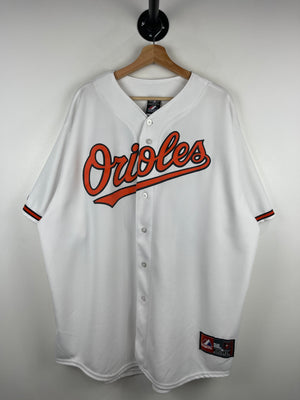 Vintage MLB Majestic Baltimore Orioles Manny Machado White Baseball Jersey