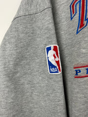 Vintage 90s NBA Lee Sport Philadelphia 76ers Embroidered Grey Crewneck
