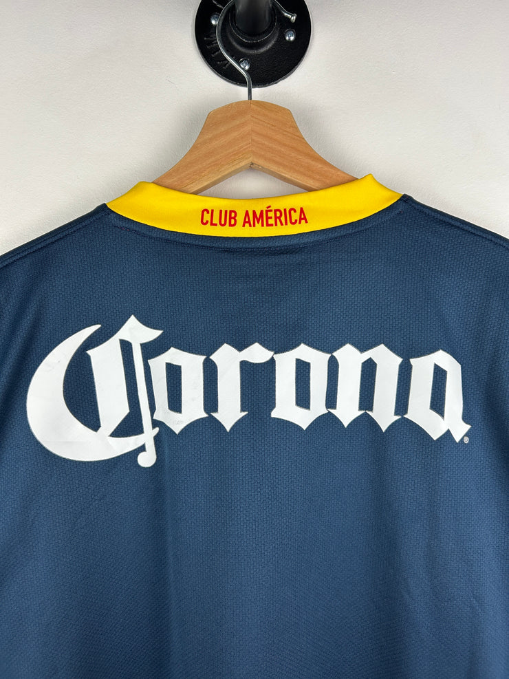Vintage 2008-2009 Nike Club America Away Navy Soccer Jersey