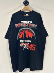 Vintage 90's Chicago Bulls What's Basketball Without 45 Black Salem Tee