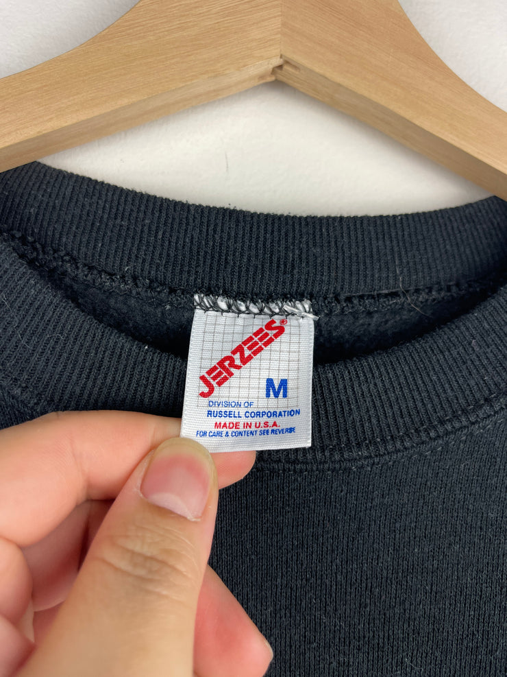 Vintage 90s Jerzees Blank Black Crewneck
