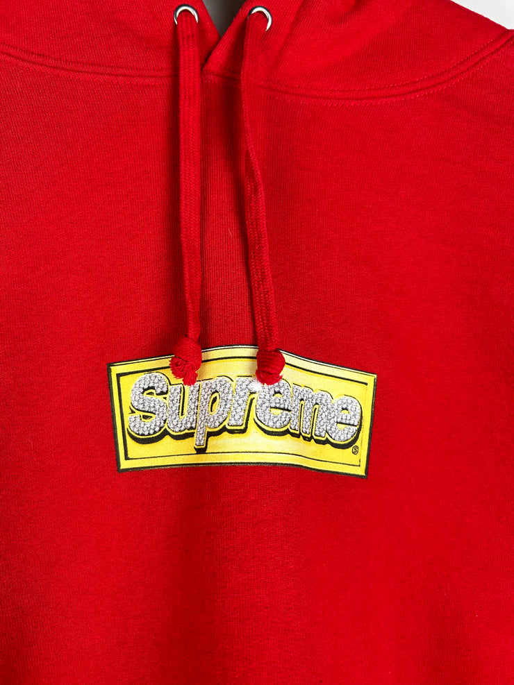 Supreme SS22 Bling Box Logo Red Hoodie