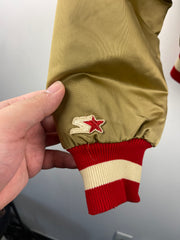 Vintage 90s NFL Starter San Francisco 49ers Gold Satin Varsity Jacket