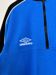 Vintage 90's Umbro Blue Quarter Zip Fleece