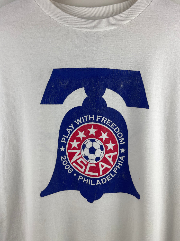 Vintage 2007 Adidas Soccer Philadelphia NSCAA White Tee