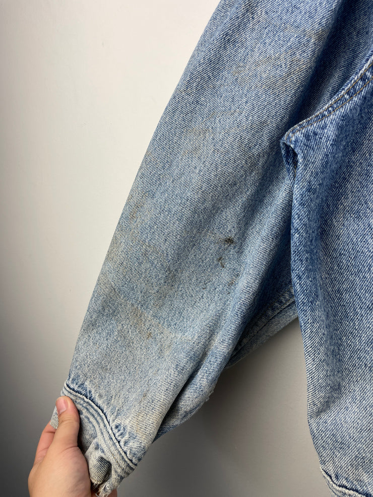 Vintage 90s Lee Riders Faded Light Wash Blue Denim Jacket