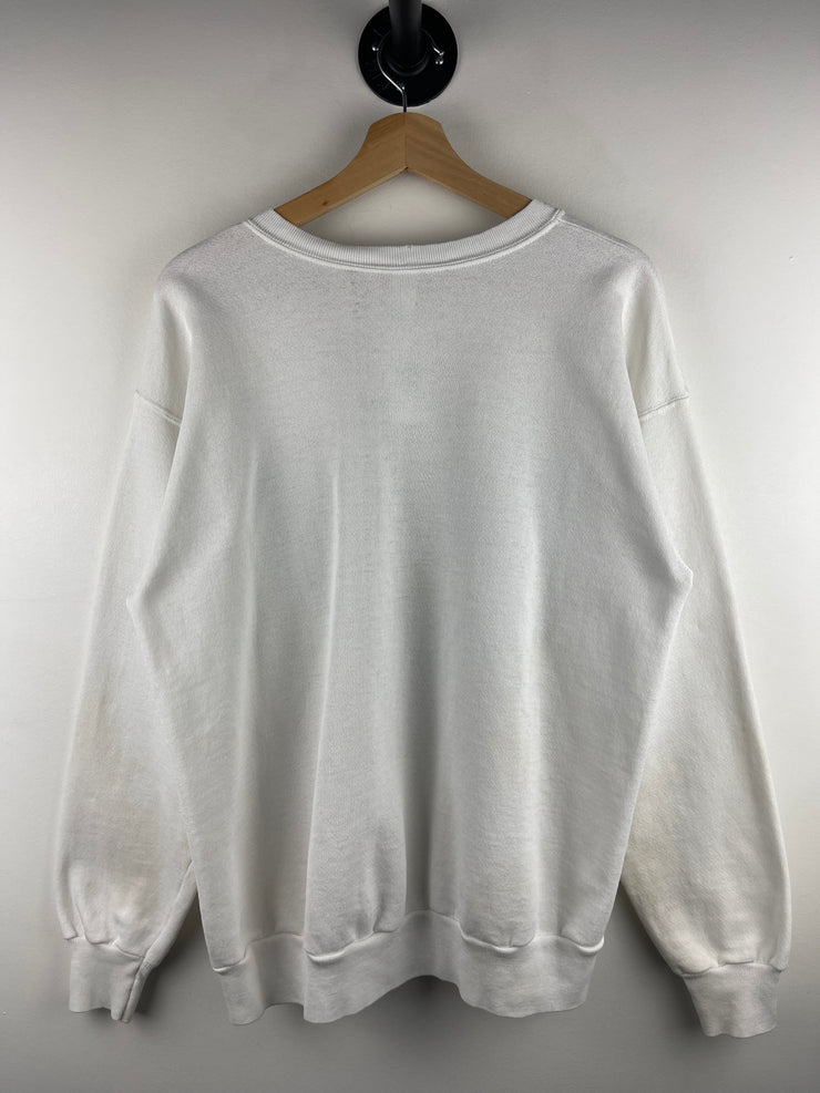 Vintage 80s Yale University White Crewneck