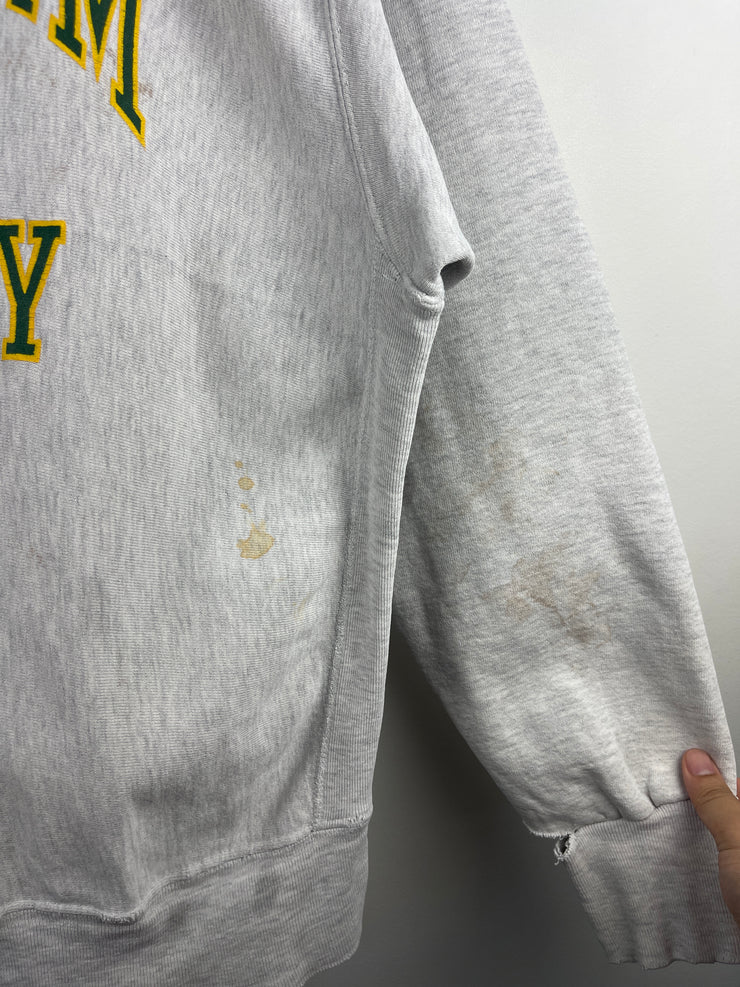 Vintage 90s Champion Reverse Weave William & Mary Grey Crewneck