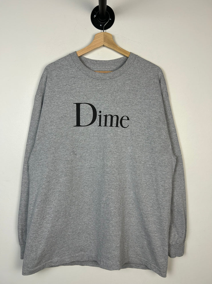 Dime Spellout Grey Long Sleeve