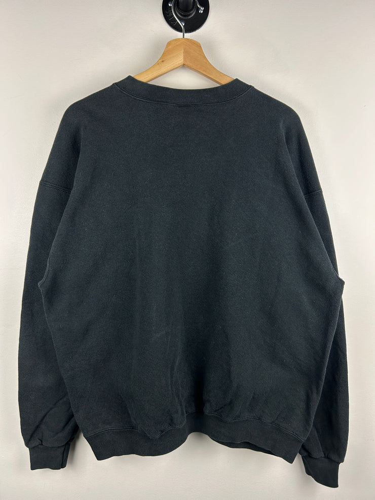 Vintage 90s Nike Big Swoosh Black Crewneck