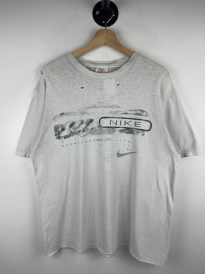 Vintage 90s Nike Swoosh Thrashed White Tee