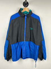 Vintage 90s Reebok Blue & Black Windbreaker